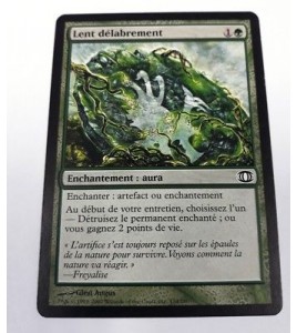carte magic the gathering mtg - lent délabrement - vision de l'avenir - commune 