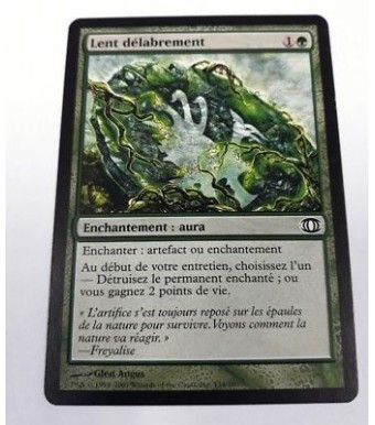 carte magic the gathering mtg - lent délabrement - vision de l'avenir - commune 