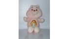 PELUCHE VINTAGE 80'S PLUSH BISOUNOURS ROSE CARE BEARS GROS FARCEUR CHEER BEAR 