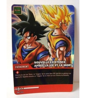 CARTE DRAGON BALL Z - NOUVELLE EXISTENCE APRES LA VIE ET LA MORT DB 184 - HOLO