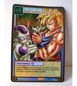 Carte Dragon ball Z Coeur calme, colère féroce D-467 Brillante  HOLO 