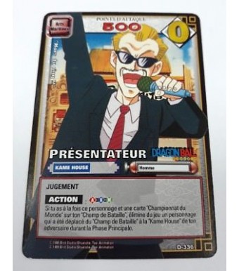 Carte Dragon Ball Z Présentateur D-336 