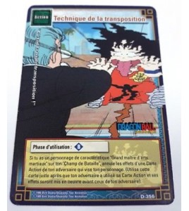 Carte Dragon Ball Z Technique de la transposition D-356