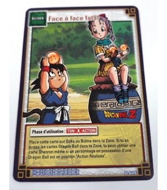 Face A Face Fatal - D-605 - Carte Dragon Ball Z Série 5 