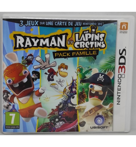 Rayman et les Lapins cretins - pack famille Jeu Nintendo 2DS & 3DS avec Notice