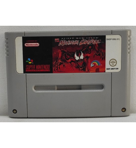 Spider-Man Venom Maximum Carnage Jeu Super Nintendo SNES / Pal/ Eur AE891