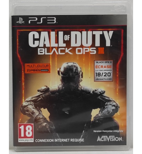 Call of Duty : Black Ops III Jeu PS3 Playstation 3 Sans Notice AF552