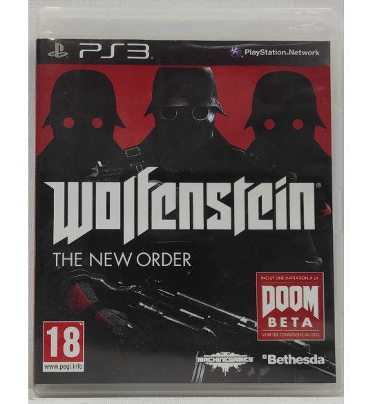 Bethesda Wolfenstein : The New Order Jeu PS3 Playstation 3 Sans Notice AF606
