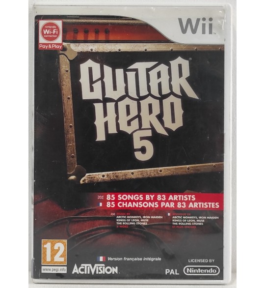 Guitar Hero 5 Jeu Nintendo Wii Avec Notice AF721