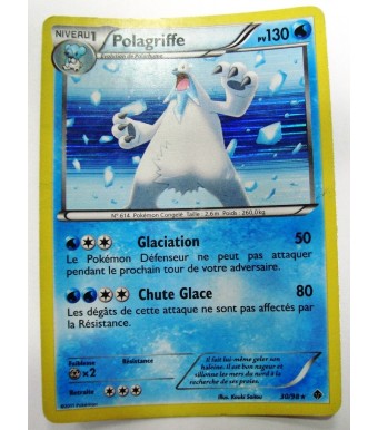 Carte Pokemon Polagriffe 130 pv Noir et Blanc Pouvoirs Emergents holo 