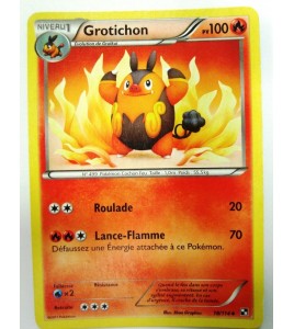 CARTE POKEMON  Grotichon 100pv 18/114 Noir et Blanc