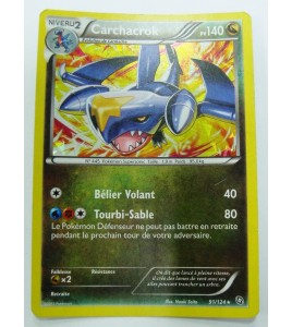 Carte Pokémon CARCHACROK 140 PV 91/124 Holo Mosaïque Noir Blanc 