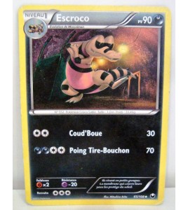 Carte Pokemon Escroco 90 pv Noir et Blanc Explorateurs Obscurs 