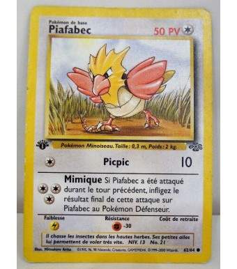 Carte pokemon  PIAFABEC 50PV 62/64
