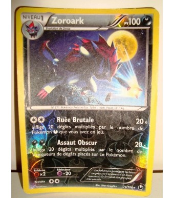 Carte Pokémon ZOROARK PV 100 71/108 Holo Mosaïque Noir & Blanc Expl. Obscurs