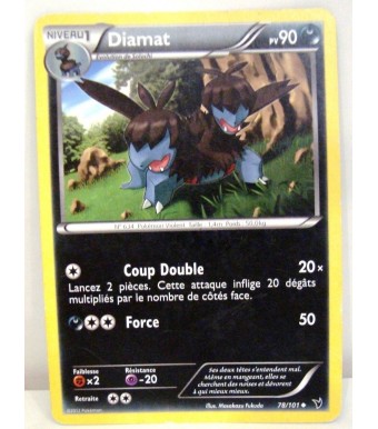 Carte Pokemon  n° 78/101 - DIAMAT - 90 PV