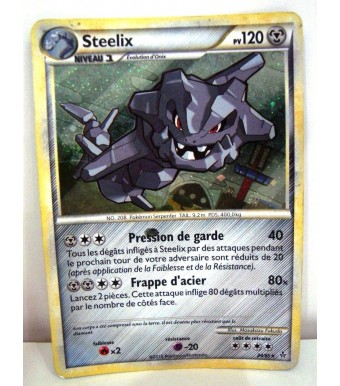 CARTE POKEMON  STEELIX HOLO REVERSE 120PV 24/95 