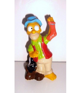 FIGURINE LES SIMPSON - HOMER DEGUISE EN CLOCHARD (8x4cm)