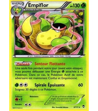 CARTE POKEMON RARE EMPIFLOR HOLO 130 PV 3 111 POINGS FURIEUX 