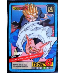 CARTE CARD FR DRAGON BALL Z  N 611 POWER LEVEL 6