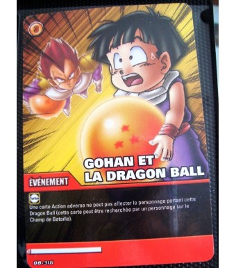 CARTE DRAGON BALL Z - GOHAN ET LA DRAGON BALL - DB-316