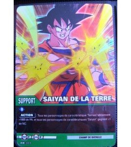  Carte Dragon ball Z Saiyan de la Terre DB-377 Brillante  HOLO