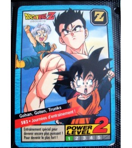 Carte originale Dragon Ball Z Carddass Le Grand Combat Power Level FR  N°582