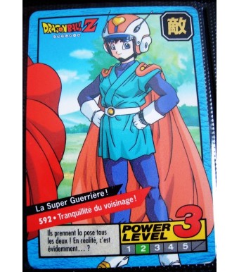 Carte originale Dragon Ball Z Carddass Le Grand Combat Power Level FR  N°592