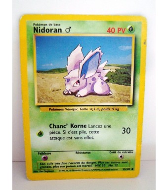 NIDORAN 40PV 55102 EDITION 1 CARTE POKEMON