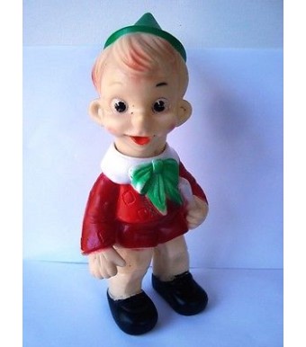ANCIENNE FIGURINE POUET EN VINYL - PINNOCHIO MADE IN ITALY 