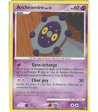 Carte POKEMON  ARCHEOMIRE  Niv 14 Tempête 60PV 55/100 VF 