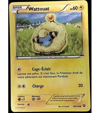 Carte pokemon OFFENSIVE VAPEUR neuve WATTOUAT 38/114 60PV 