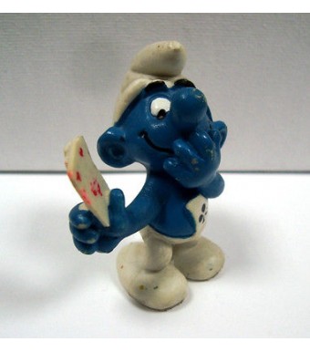 Schtroumpf smurf PUBLICITAIRE ASS TRICHANT AUX CARTES 20056 RARE portugal 80's p