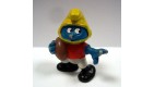 VINTAGE AMERICAN FOOTBALLER SMURF Pitufo Schtroumpf Schlümpf 80's SCHLEICH PEYO 