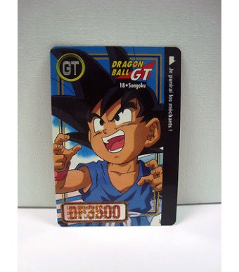 CARTE DRAGON BALL Z GT 18 SONGOKU DP3500 CARDASS BANDAI 1997
