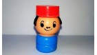 FIGURINE FIGURE VINTAGE EDUCALUX CONDUCTEUR TRAIN 5cm 
