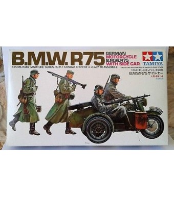 135 Military Miniature Series 16 BMW・R75 SideCar Plastic Model Tamiya