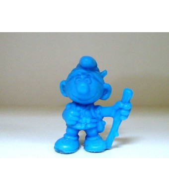 FIGURINE VINTAGE  PUBLICITAIRE OMO LES SCHTROUMPFS N°5