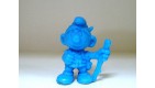 FIGURINE VINTAGE  PUBLICITAIRE OMO LES SCHTROUMPFS N°5