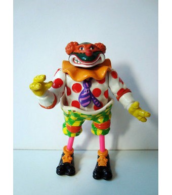RARE FIGURINE LES TORTUES NINJA TMNT LE CLOWN MICHELANGELO PLAYMATES TOYS 1992 