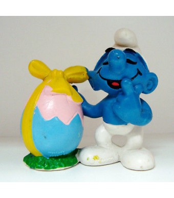 LES SCHTROUMPFS  SCHTROUMPF OEUF DE PAQUE - PEYO - SCHLEICH 