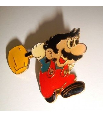 Pin's pin JEU DE CONSOLE VIDEO NINTENDO  MARIO BROS ET SON MAILLET HAMMER