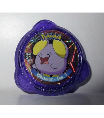 pogs pokemon - krak 34 whismur - evo. 1 (4x4cm)