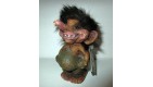 VINTAGE TROLL NORVEGIEN FAIT A LA MAIN NY FORM TROLL DOLL AVEC ETIQUETTE (11x6cm