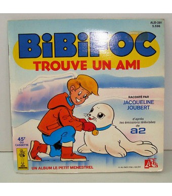 Livre-Disque vinyle 45T BIBIFOC trouve un ami 1985 