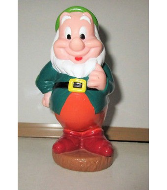 FIGURINE WALT DISNEY BLANCHE NEIGE ET LES 7 NAINS POUET  - JOYEUX HAPPY (13x6cm)