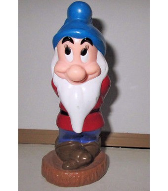 FIGURINE WALT DISNEY BLANCHE NEIGE ET LES 7 NAINS POUET  - TIMIDE BASHFUL (14x6c