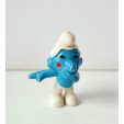 FIGURINE LES SCHTROUMPFS SMURF PITUFO -PEYO GERMANY RIEUR FARCEUR  (4x3cm)