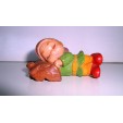 FIGURINE - NAIN ALLONGE LES 3 PETITS COCHONS & LE MECHANT LOUP DISNEY (3,5x6cm)