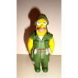 A253 FIGURINE LES SIMPSON - HOMER MILITAIRE SOLDAT U.S (9x4cm)